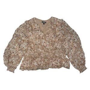 Express Floral Peplum Blouse